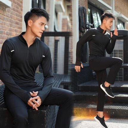 Premium Men's Quick-Dry Half Zip Sports T-Shirt