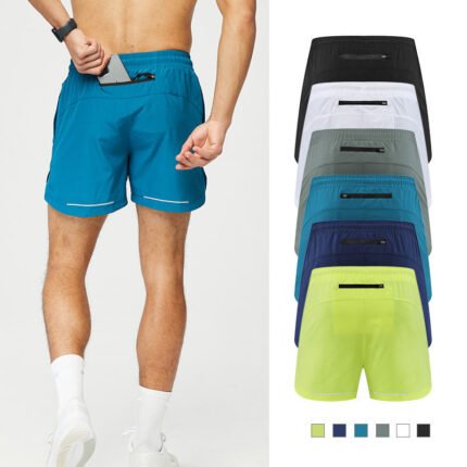 Men’s Sports Training Shorts with Zipper Pockets