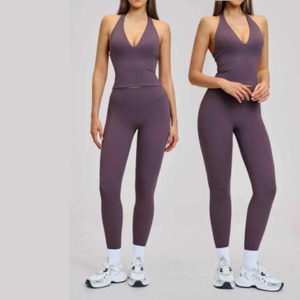 Women’s Stretchable Backless Activewear Set