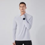 Premium Men's Compression Half Zip Sports T-Shirt - Image 3