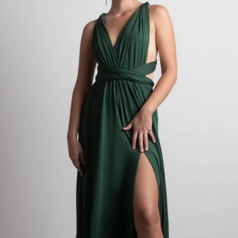 Untitled Design (6) Women's Multiway High Slit Maxi Dress - Image 1