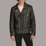 Men's Leather Coat Leather Moto Jacket - Image 6