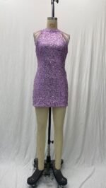 Women's Dress Tassel bodycon crystal sequin dress - Image 4