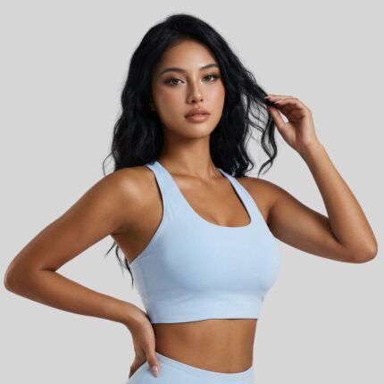 Women Yoga Activewear Halter Twist Back Sports Bra Buttery Soft Stretchy for Gym Running Daily