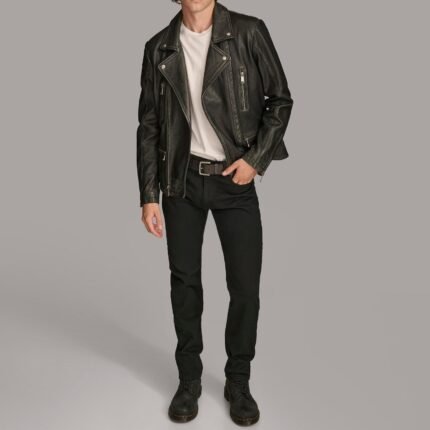 Men's Leather Coat Leather Moto Jacket