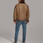 Men's leather jacket with fur lining trucker jacket - Image 3