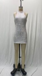 Women's Dress Tassel bodycon crystal sequin dress - Image 5