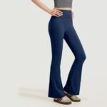 Women High Waist Flare Yoga Pants Tummy Control Bootcut Stretch Workout Bell Bottom Athletic Leggings