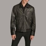Men's Leather Coat Leather Moto Jacket - Image 5