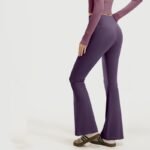 Women High Waist Flare Yoga Pants Tummy Control Bootcut Stretch Workout Bell Bottom Athletic Leggings - Image 4