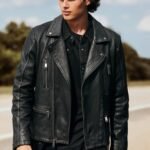 Men's Leather Coat Leather Moto Jacket - Image 7