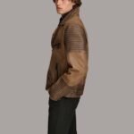 Men's leather jacket with fur lining trucker jacket - Image 2